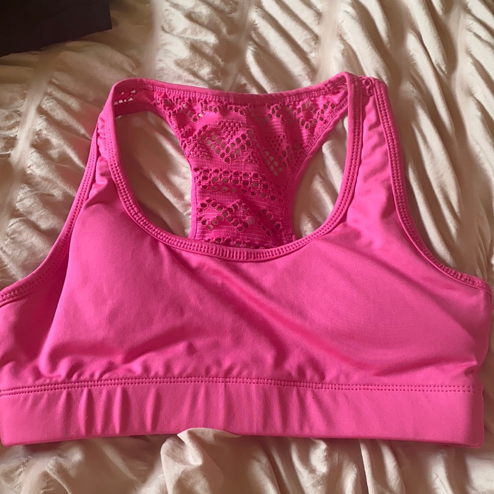 Hot pink bomber bra